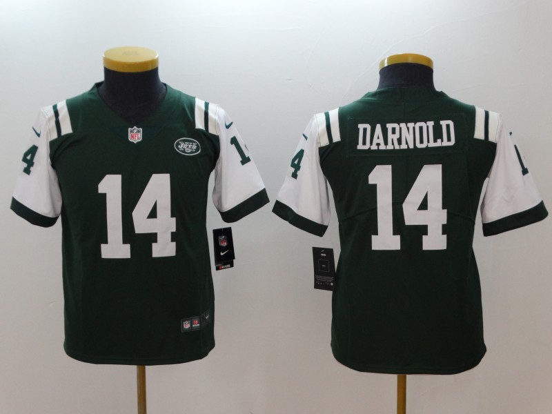 Personalized Youth Jets 14 Sam Darnold Green Youth Untouchable Player Limited Jersey