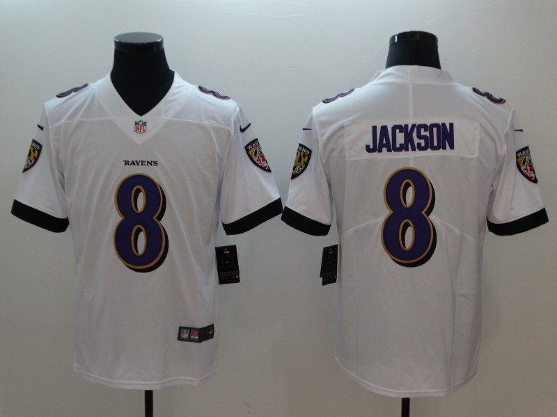 Personalized Ravens 8 Lamar Jackson White Untouchable Limited Jersey