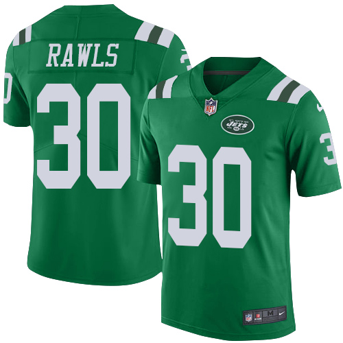 Personalized Jets #30 Thomas Rawls Green Men’s Stitched NFL Limited Rush Jersey