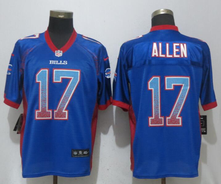 Personalized Bills 17 Josh Allen Blue Drift Fashion Elite Jersey