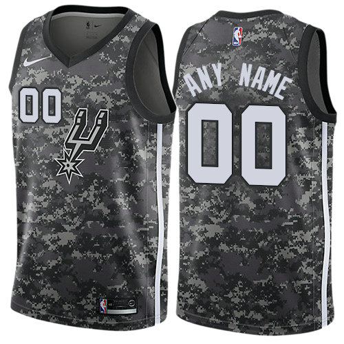 Personalized Men’s San Antonio Spursized Authentic Camo NBA City Edition Jersey