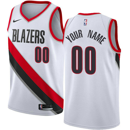 Personalized Men’s Portland Trail Blazersized Swingman White Home NBA Association Edition Jersey