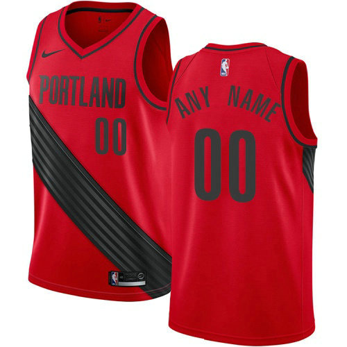 Personalized Men’s Portland Trail Blazersized Swingman Red Alternate NBA Statement Edition Jersey