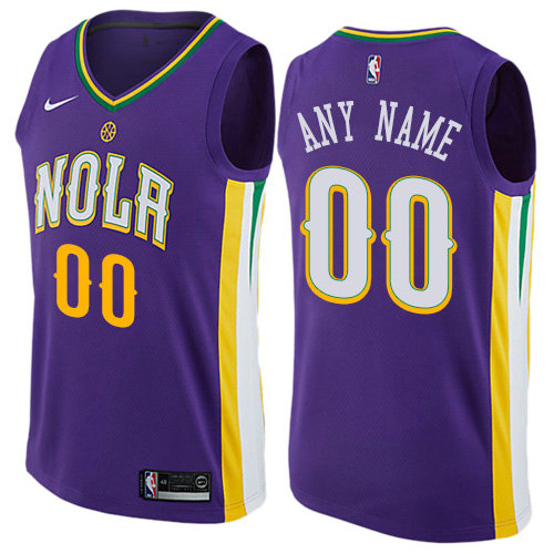 Personalized Men’s New Orleans Pelicansized Authentic Purple NBA City Edition Jersey