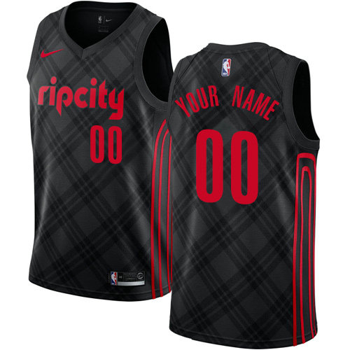 Personalized Men’s NBA Portland Trail Blazers City Edition Authenticized Black Jersey