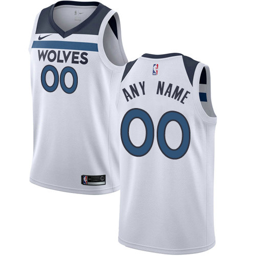 Personalized Men’s Minnesota Timberwolvesized Authentic White NBA Association Edition Jersey