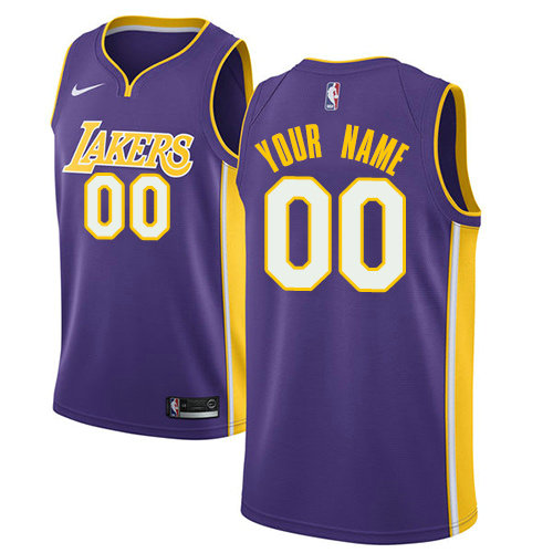 Personalized Men’s Los Angeles Lakersized Authentic Purple NBA Statement Edition Jersey