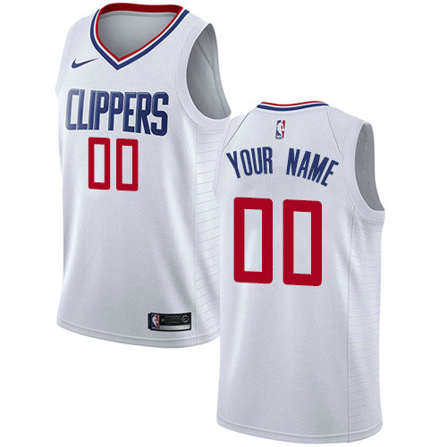 Personalized Men’s Los Angeles Clippersized Authentic White NBA Association Edition Jersey