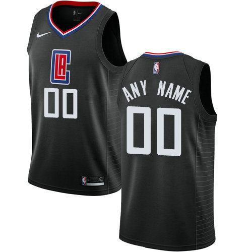 Personalized Men’s Los Angeles Clippersized Swingman Black Alternate NBA Statement Edition Jersey