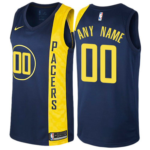 Personalized Men’s Indiana Pacersized Authentic Navy Blue NBA City Edition Jersey