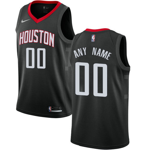 Personalized Men’s Houston Rocketsized Swingman Black Alternate NBA Statement Edition Jersey