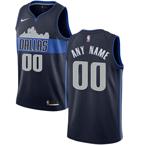 Personalized Men’s Dallas Mavericksized Authentic Navy Blue NBA Statement Edition Jersey