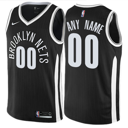 Personalized Men’s Brooklyn Netsized Authentic Black NBA City Edition Jersey
