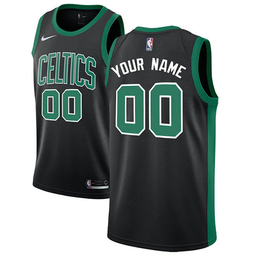 Personalized Men’s Boston Celticsized Authentic Black NBA Statement Edition Jersey