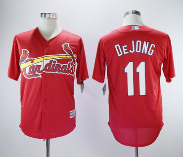 Personalized Cardinals 11 Paul DeJong Red Cool Base Jersey