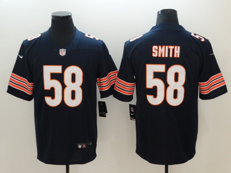 Personalized Bears 58 Roquan Smith Navy Untouchable Limited Jersey