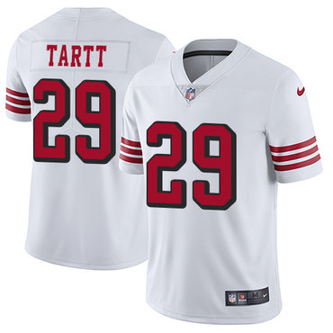 Personalized 49ers #29 Jaquiski Tartt White Rush Youth Stitched NFL Untouchable Limited Jersey