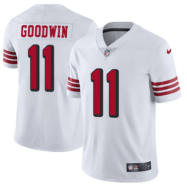Personalized 49ers #11 Marquise Goodwin White Rush Youth Stitched NFL Untouchable Limited Jersey