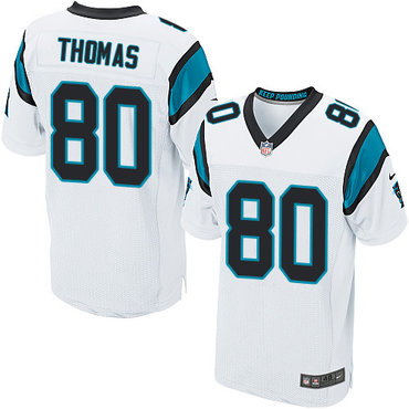 Personalized Panthers #80 Ian Thomas White Men’s Stitched NFL Elite Jersey