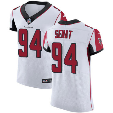 Personalized Falcons #94 Deadrin Senat White Men’s Stitched NFL Untouchable Elite Jersey