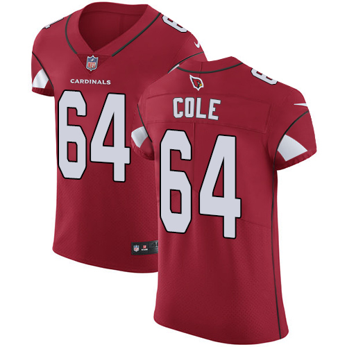 Personalized Cardinals #64 Mason Cole Red Team Color Men’s Stitched NFL Untouchable Elite Jersey