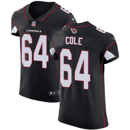 Personalized Cardinals #64 Mason Cole Black Alternate Men’s Stitched NFL Untouchable Elite Jersey
