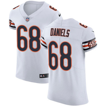 Personalized Bears #68 James Daniels White Men’s Stitched NFL Untouchable Elite Jersey
