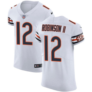 Personalized Bears #12 Allen Robinson II White Men’s Stitched NFL Untouchable Elite Jersey