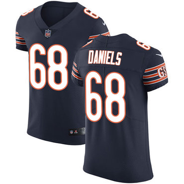 Personalized Bears #68 James Daniels Navy Blue Team Color Men’s Stitched NFL Untouchable Elite Jersey