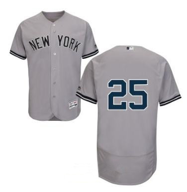 Personalized Yankees 25 Gleyber Torres Gray Flexbase Jersey
