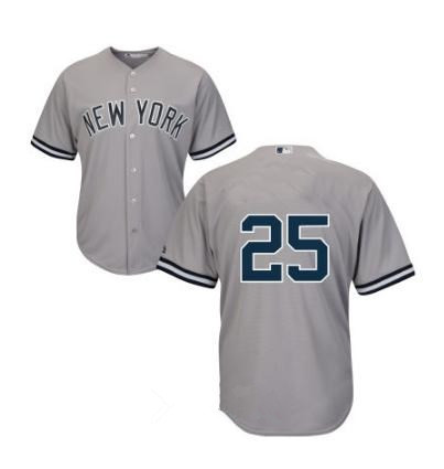 Personalized Yankees 25 Gleyber Torres Gray Cool Base Jersey