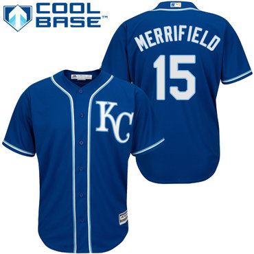 Personalized Royals #15 Whit Merrifield Royal Blue New Cool Base Alternate 2 Stitched Baseball Jersey