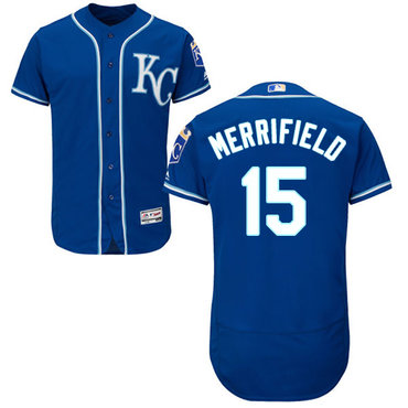 Personalized Royals #15 Whit Merrifield Royal Blue Flexbase Authentic Collection Stitched Baseball Jersey