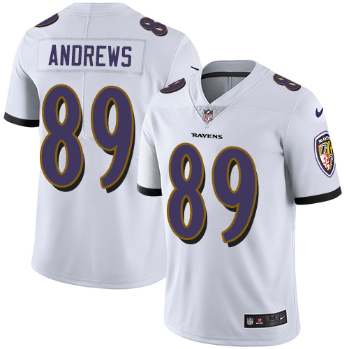 Personalized Ravens #89 Mark Andrews White Men’s Stitched NFL Untouchable Limited Jersey