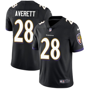 Personalized Ravens #28 Anthony Averett Black Alternate Men’s Stitched NFL Untouchable Limited Jersey