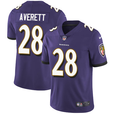Personalized Ravens #28 Anthony Averett Purple Team Color Men’s Stitched NFL Untouchable Limited Jersey