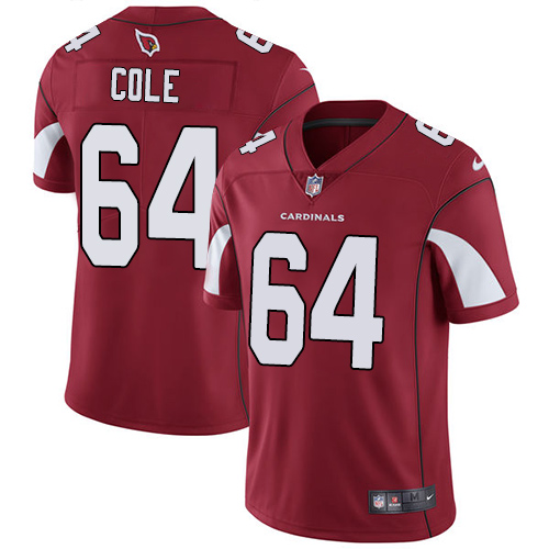 Personalized Cardinals #64 Mason Cole Red Team Color Men’s Stitched NFL Untouchable Limited Jersey