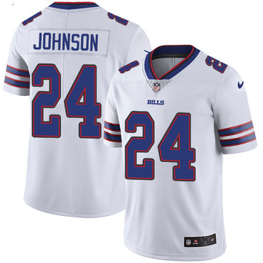 Personalized Bills #24 Taron Johnson White Men’s Stitched NFL Untouchable Limited Jersey