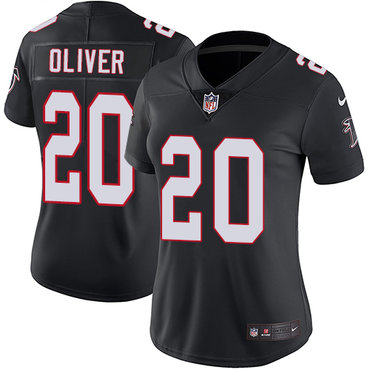 Personalized Falcons #20 Isaiah Oliver Black Alternate Women’s Stitched NFL Untouchable Limited Jersey