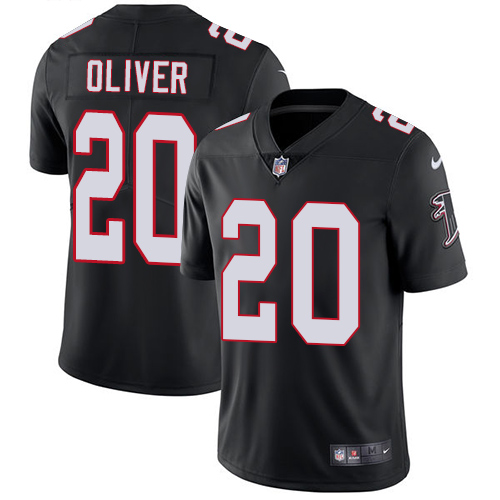 Personalized Falcons #20 Isaiah Oliver Black Alternate Youth Stitched NFL Untouchable Limited Jersey