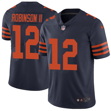 Personalized Bears #12 Allen Robinson II Navy Blue Alternate Youth Stitched NFL Untouchable Limited Jersey
