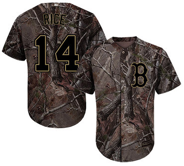 Personalized Red Sox #14 Jim Rice Camo Realtree Collection Cool Base Stitched Baseball Jersey