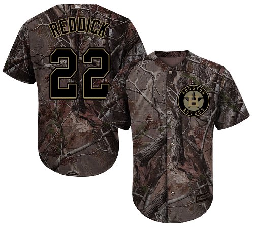Personalized Astros #22 Josh Reddick Camo Realtree Collection Cool Base Stitched Baseball Jersey