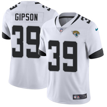 Personalized Jaguars #39 Tashaun Gipson White Men’s Stitched NFL Untouchable Limited Jersey