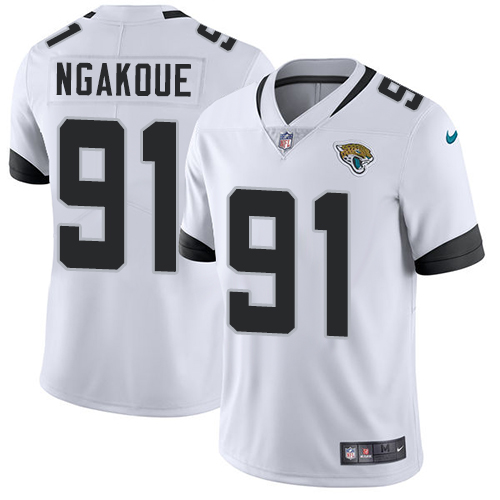Personalized Jaguars #91 Yannick Ngakoue White Men’s Stitched NFL Untouchable Limited Jersey