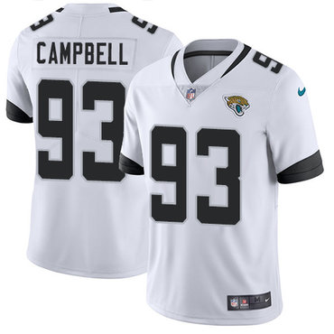 Personalized Jaguars #93 Calais Campbell White Men’s Stitched NFL Untouchable Limited Jersey