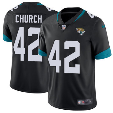 Personalized Jaguars #42 Barry Church Black Alternate Men’s Stitched NFL Untouchable Limited Jersey