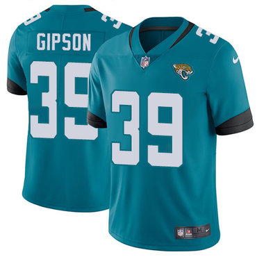 Personalized Jaguars #39 Tashaun Gipson Teal Green Team Color Men’s Stitched NFL Untouchable Limited Jersey