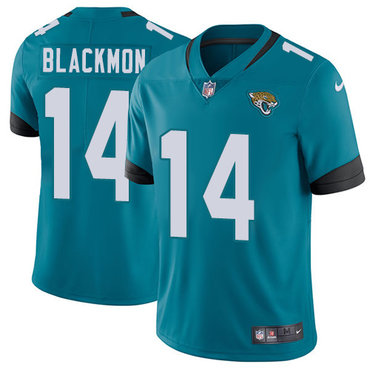Personalized Jaguars #14 Justin Blackmon Teal Green Team Color Men’s Stitched NFL Untouchable Limited Jersey