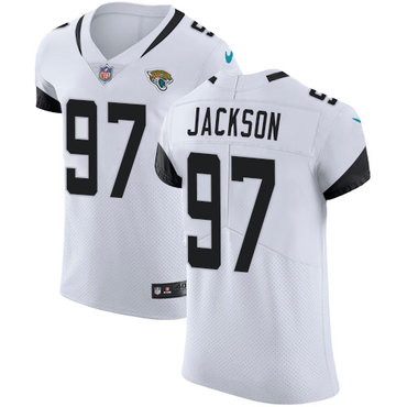 Personalized Jaguars #97 Malik Jackson White Men’s Stitched NFL Untouchable Elite Jersey